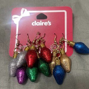 Christmas light earrings